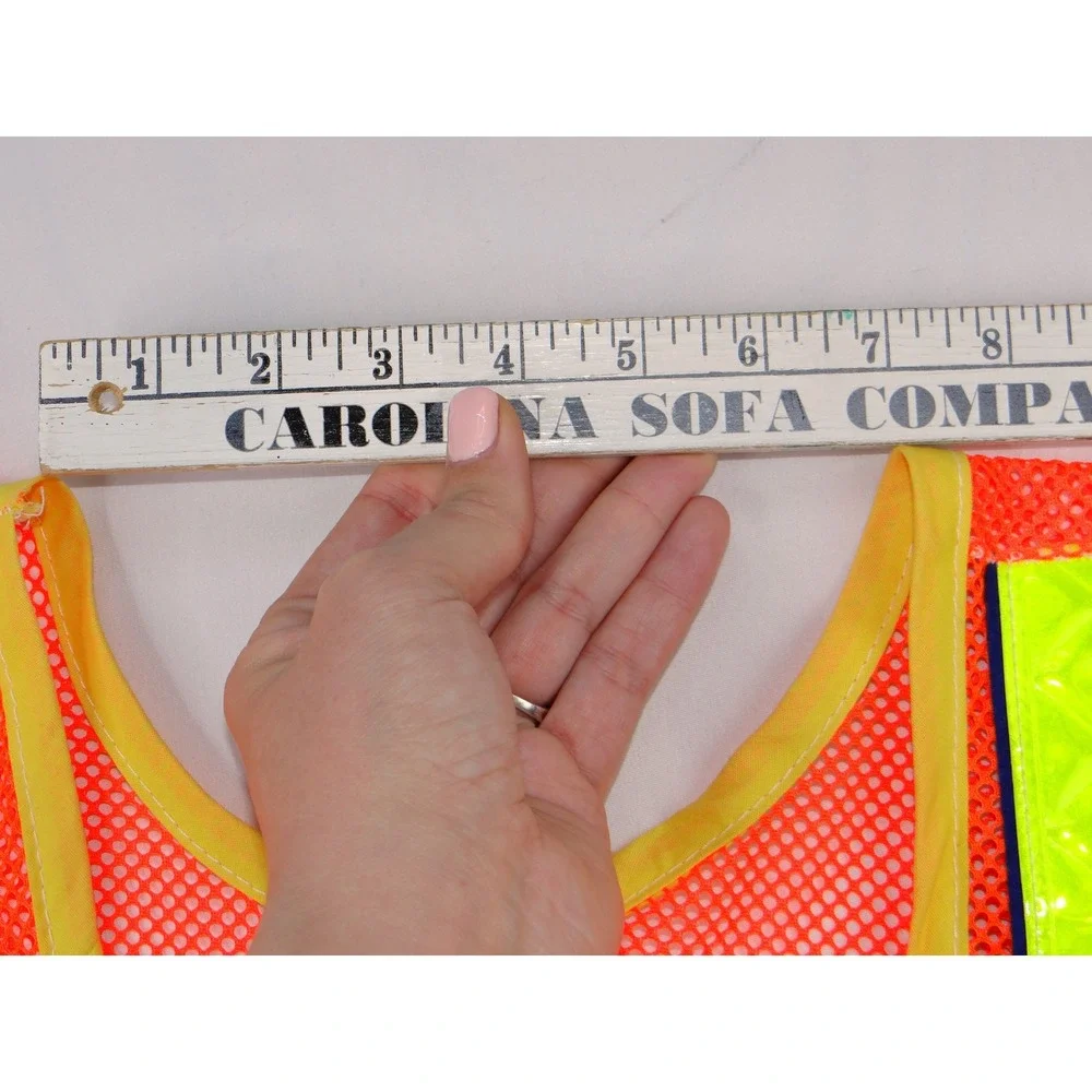 Kids Safety Vest High Visibility Orange Mesh Reflective‎ Tie Closure Set of 2